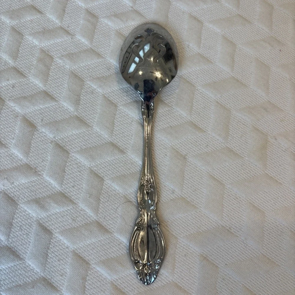 Oneida FREDERICK II 8.5 Serving Spoons (3) Stainless Heirloom Glossy Silverware